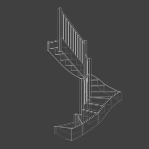 dessin escalier 3d