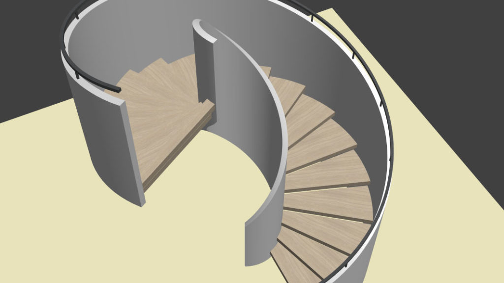 modèle d’escalier en spirale dans stairdesigner