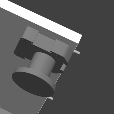 image 3D du pied de meuble AXILO 78 de Häfele dans Polyboard