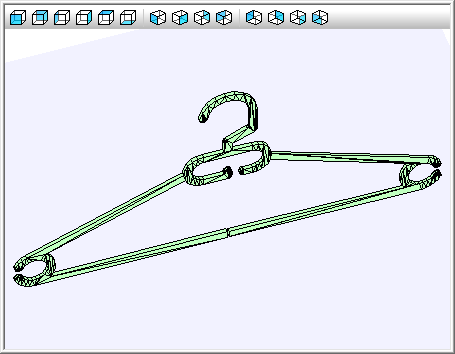 image 3D d’un ceintre dans l’interface du logiciel