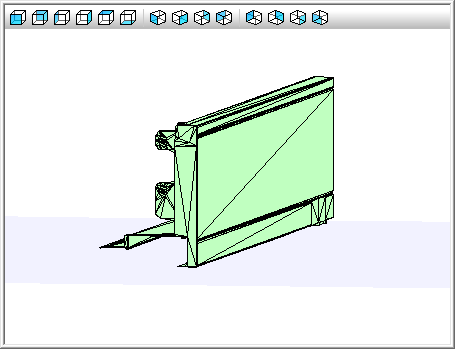 image 3D d’une coulisse de tiroir dans l’interface du logiciel
