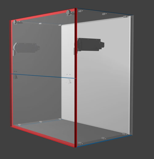 système pour portes relevables AVENTOS HF de Blum dans Polyboard