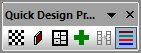 icône Matériaux des panneaux dans la barre d’outils Quick Design