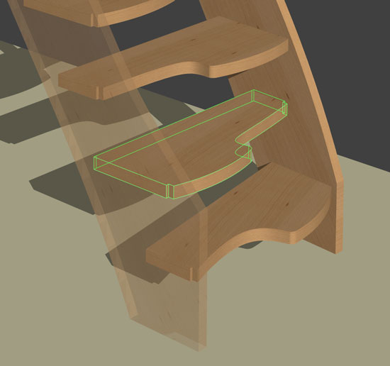 escalier en 3D