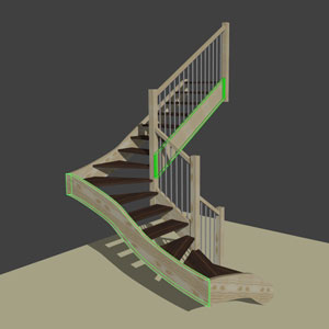 escalier 3d